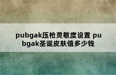 pubgak压枪灵敏度设置 pubgak圣诞皮肤值多少钱